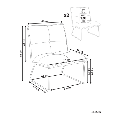 Set de 2 fotolii BJASTA Velur Bej [2]