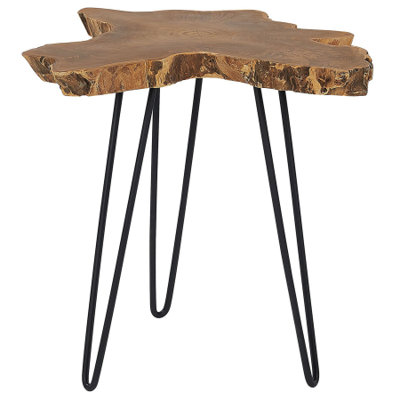 Set de 2 mese laterale CAMROSE Lemn de tec Maro închis [4]