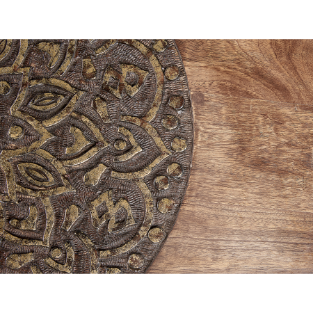 Set de 2 mese laterale KHETUA Lemn de mango Maro [7]