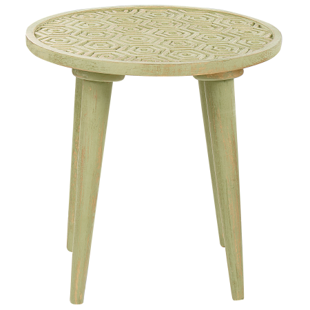 Set of 2 Side Tables MAHARO Mango Wood Light Green [3]