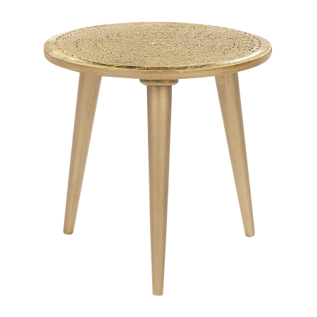 Set de 2 mese laterale NARRA Lemn de mango Auriu [4]