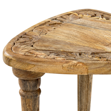 Set of 2 side tables SAORA Mango Wood Light Brown [4]