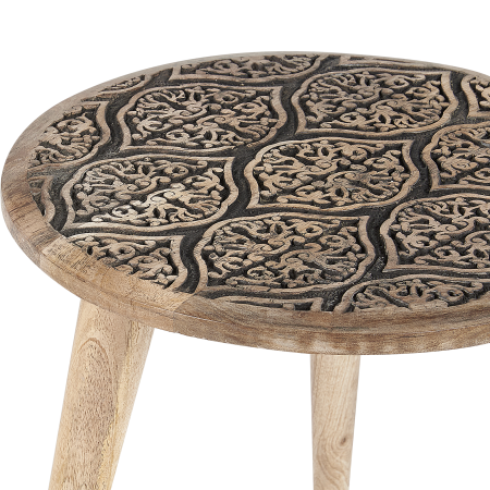 Set de 2 mese laterale SHARMA Lemn de mango Maro/Negru [5]