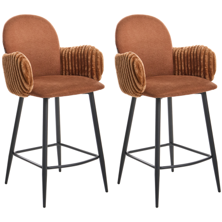 Set de 2 scaune de bar AMITY  Maro [1]