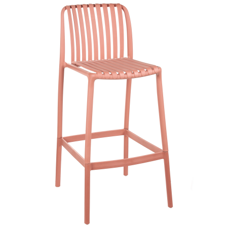 Set de 2 scaune de bar ARICCIA 2 în 1 Material sintetic Roșu deschis [3]