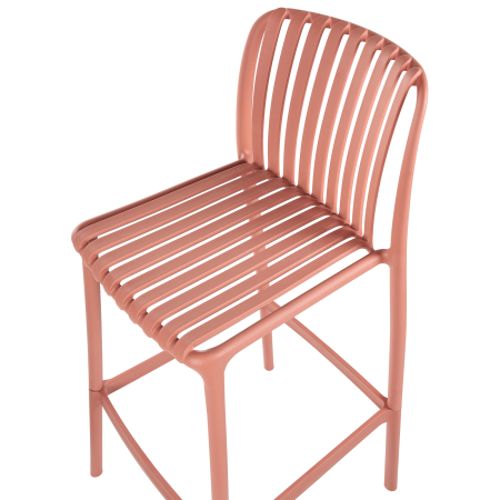 Set de 2 scaune de bar ARICCIA 2 în 1 Material sintetic Roșu deschis [8]