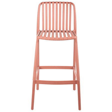 Set de 2 scaune de bar ARICCIA 2 în 1 Material sintetic Roșu deschis [4]