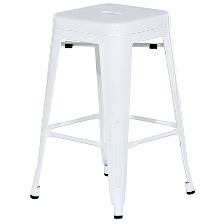 Set de 2 scaune de bar CABRILLO Metal Alb [3]