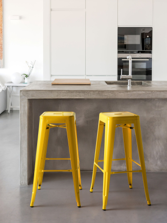 Scaun de bar - Set of 2 bar stools CABRILLO Metal Yellow