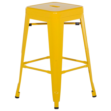 Set of 2 bar stools CABRILLO Metal Yellow [3]