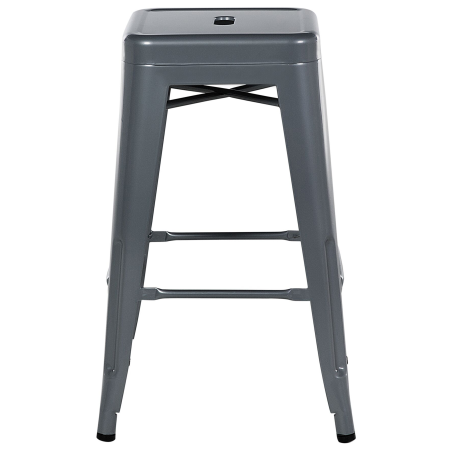 Set of 2 Bar Chairs CABRILLO Metal Grey [4]