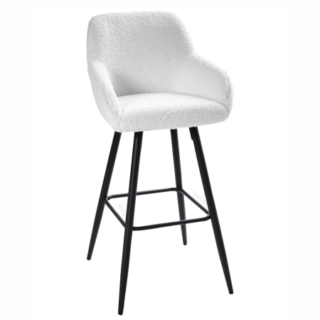 Set of 2 Bar Stools CASMALIA Boucle Off-White [4]
