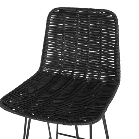 Set de 2 scaune de bar CASSITA Ratan Negru [7]