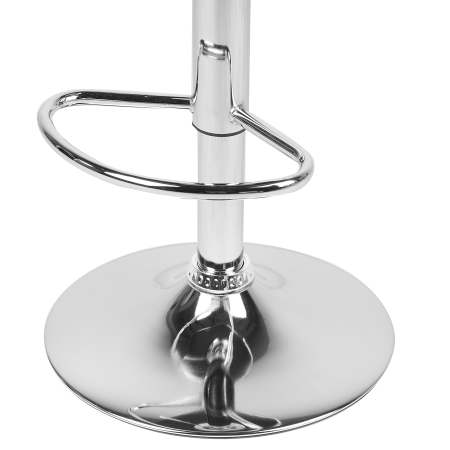 Set de 2 scaune de bar CONWAY Piele ecologică Pivotant Alb [7]