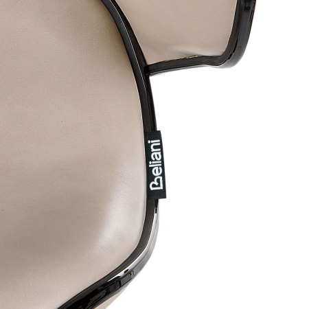 Set of 2 bar chairs CONWAY Eco-leather Swivel Light Beige [8]