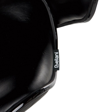 Set de 2 scaune de bar CONWAY Piele ecologică Pivotant Negru [8]