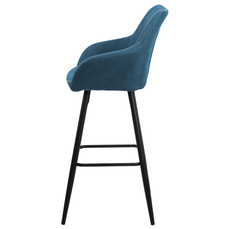 Set of 2 bar stools DARIEN Navy Blue [5]