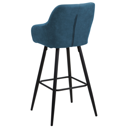 Set of 2 bar stools DARIEN Navy Blue [6]