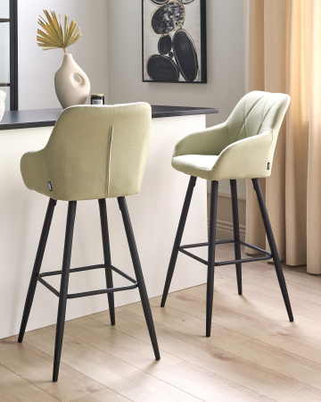Set of 2 bar stools DARIEN Light green [0]