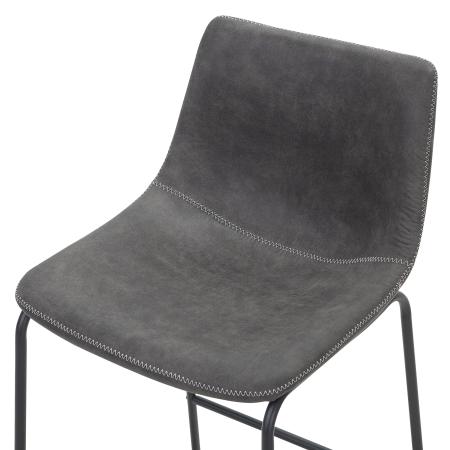 Set de 2 scaune de bar FRANKS Gri [7]