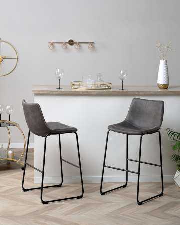 Scaune - Set de 2 scaune de bar FRANKS Gri