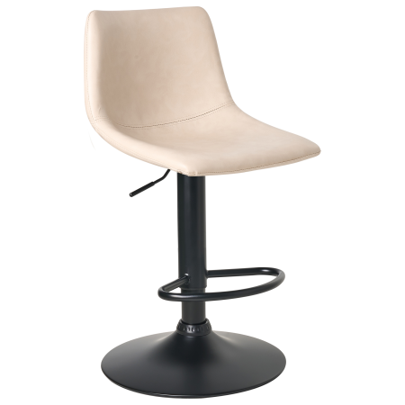 LEBRIJA bar chair set of 2 Eco-leather Swivel Light beige [4]