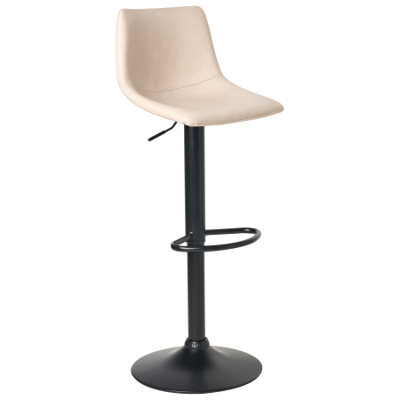 LEBRIJA bar chair set of 2 Eco-leather Swivel Light beige [3]