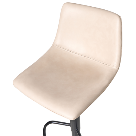 LEBRIJA bar chair set of 2 Eco-leather Swivel Light beige [7]