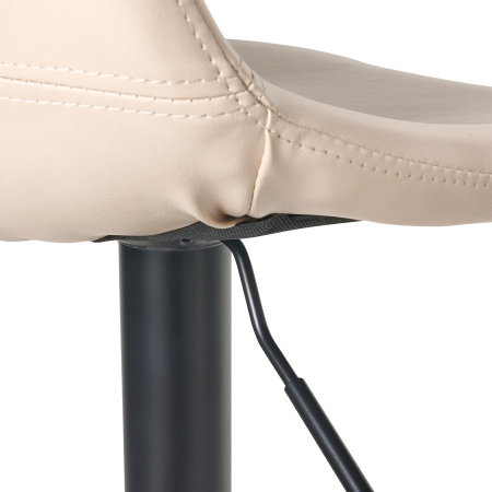 LEBRIJA bar chair set of 2 Eco-leather Swivel Light beige [8]