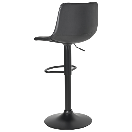 Set de 2 scaune de bar LEBRIJA Piele ecologică Pivotant Negru [6]