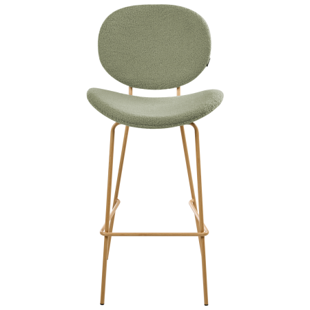 Set de 2 scaune de bar LUANA Boucle Verde deschis [5]