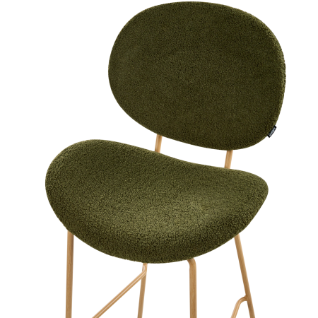 Set of 2 bar chairs LUANA Boucle Dark Green [7]
