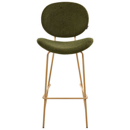 Set of 2 bar chairs LUANA Boucle Dark Green [5]