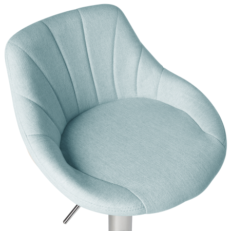 Set de 2 scaune de bar LUCCA  Pivotant Albastru deschis [7]