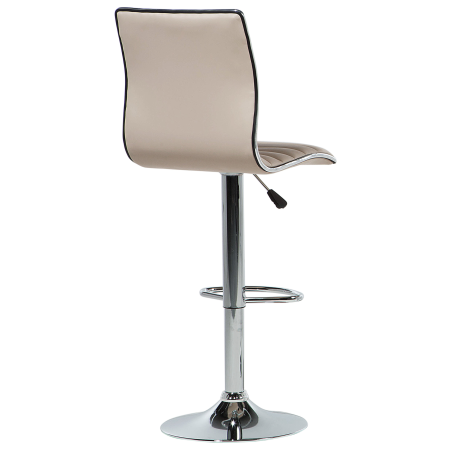 Set de 2 scaune de bar LUCERNE Piele ecologică Pivotant Bej deschis [7]