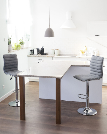 Scaune - Set de 2 scaune de bar LUCERNE Pivotant Gri