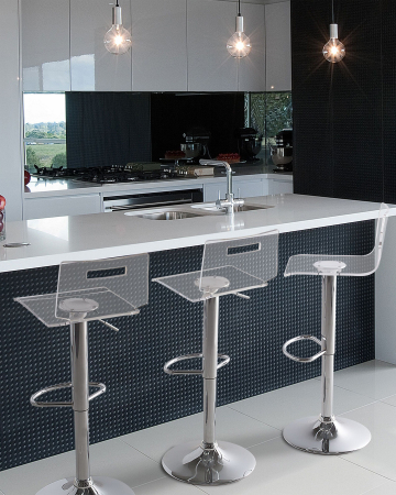 Scaune - Set de 2 scaune de bar MALTA Pivotant Transparent