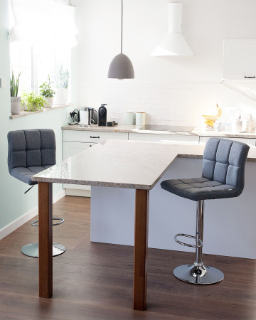 Set de 2 scaune de bar - Set of 2 bar chairs MARION Swivel Light Grey