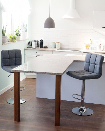 Set de 2 scaune de bar - Set of 2 bar stools MARION Swivel Black