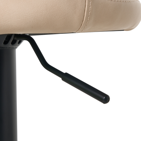 Set de 2 scaune de bar MEEDER Piele ecologică Pivotant Bej deschis [8]
