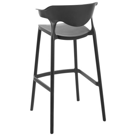 Set of 2 outdoor bar stools GUBBIO Black [5]