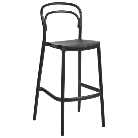 Set of 2 outdoor bar stools PORANO Black [3]