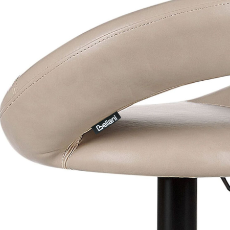 Set de 2 scaune de bar PEORIA Piele ecologică Pivotant Bej deschis [8]