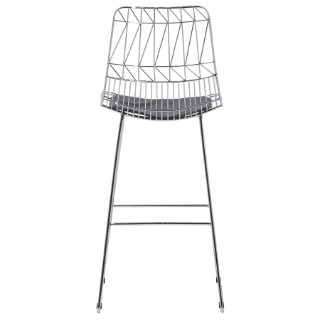 Set de 2 scaune de bar PRESTON Metal Argintiu [6]
