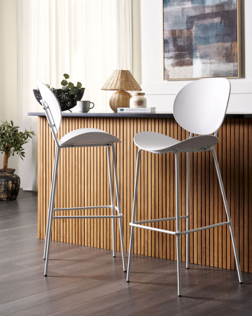 Scaun de bar - Set de 2 scaune de bar SHONTO Alb