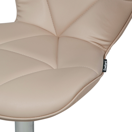 Set de 2 scaune de bar VALETTA Piele ecologică Pivotant Bej deschis [9]