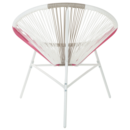 Set de 2 scaune de grădină ACAPULCO Ratan sintetic Roz fucsia [6]