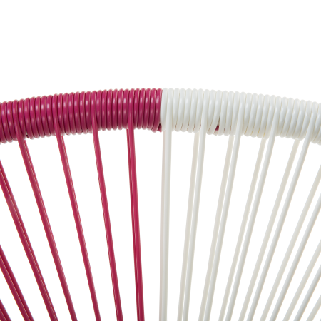 Set de 2 scaune de grădină ACAPULCO Ratan sintetic Roz fucsia [7]