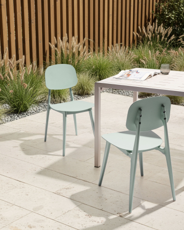 Scaun dining - Set de 2 scaune de grădină KATTAVIA Verde mentă