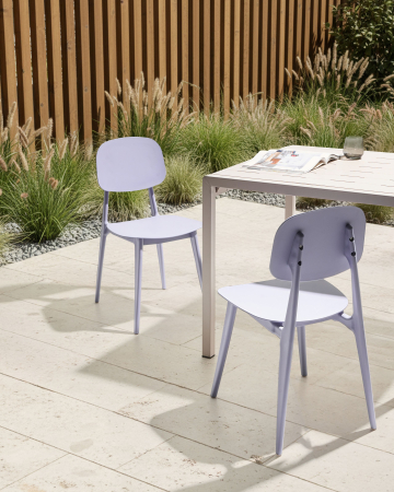 Scaun dining - Set of 2 garden chairs KATTAVIA Purple